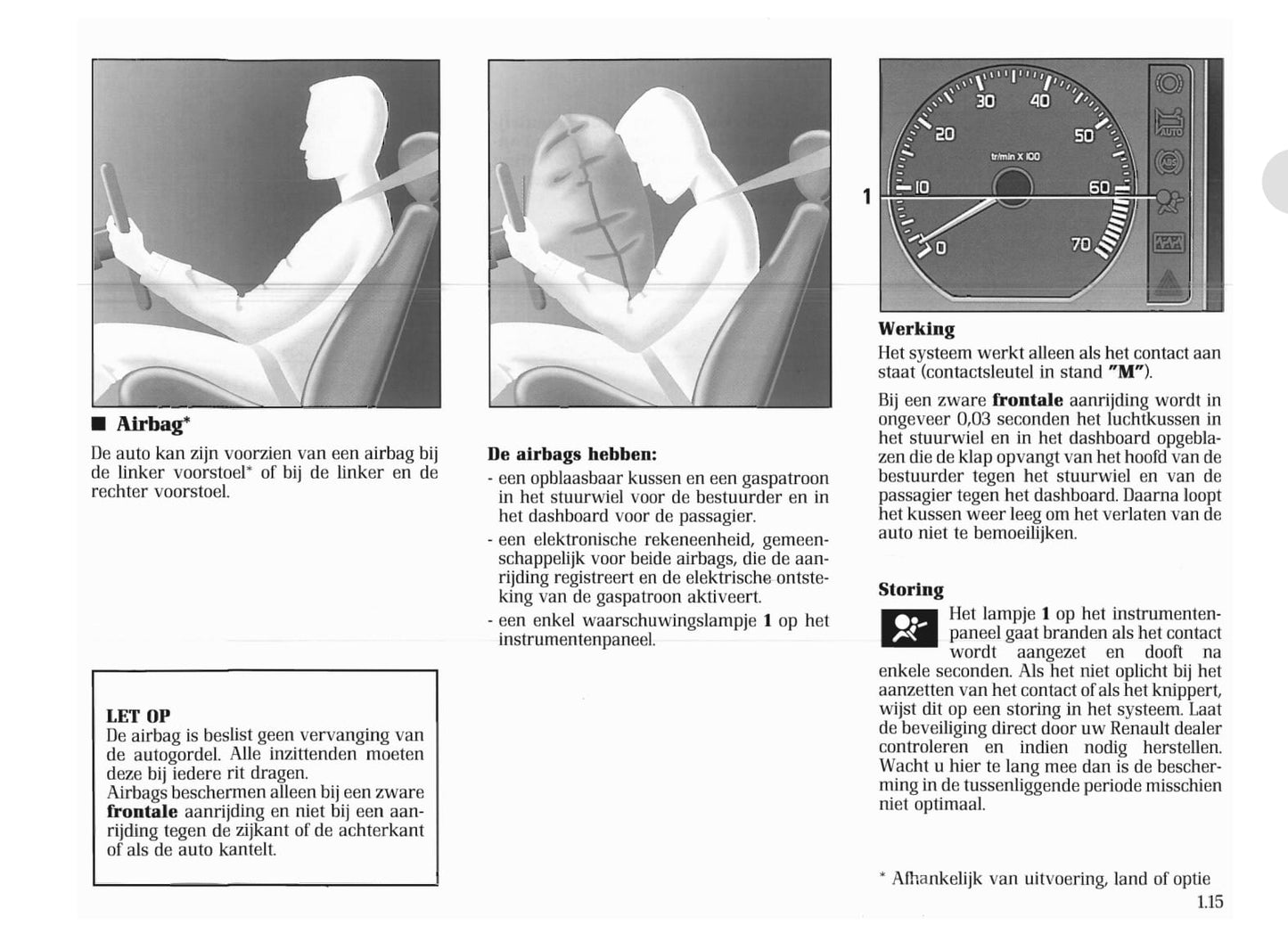 1996-1998 Renault Clio Owner's Manual | Dutch