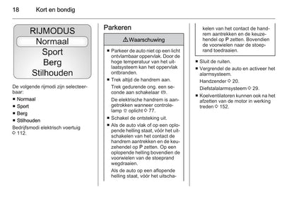 2014-2017 Opel Ampera Owner's Manual | Dutch