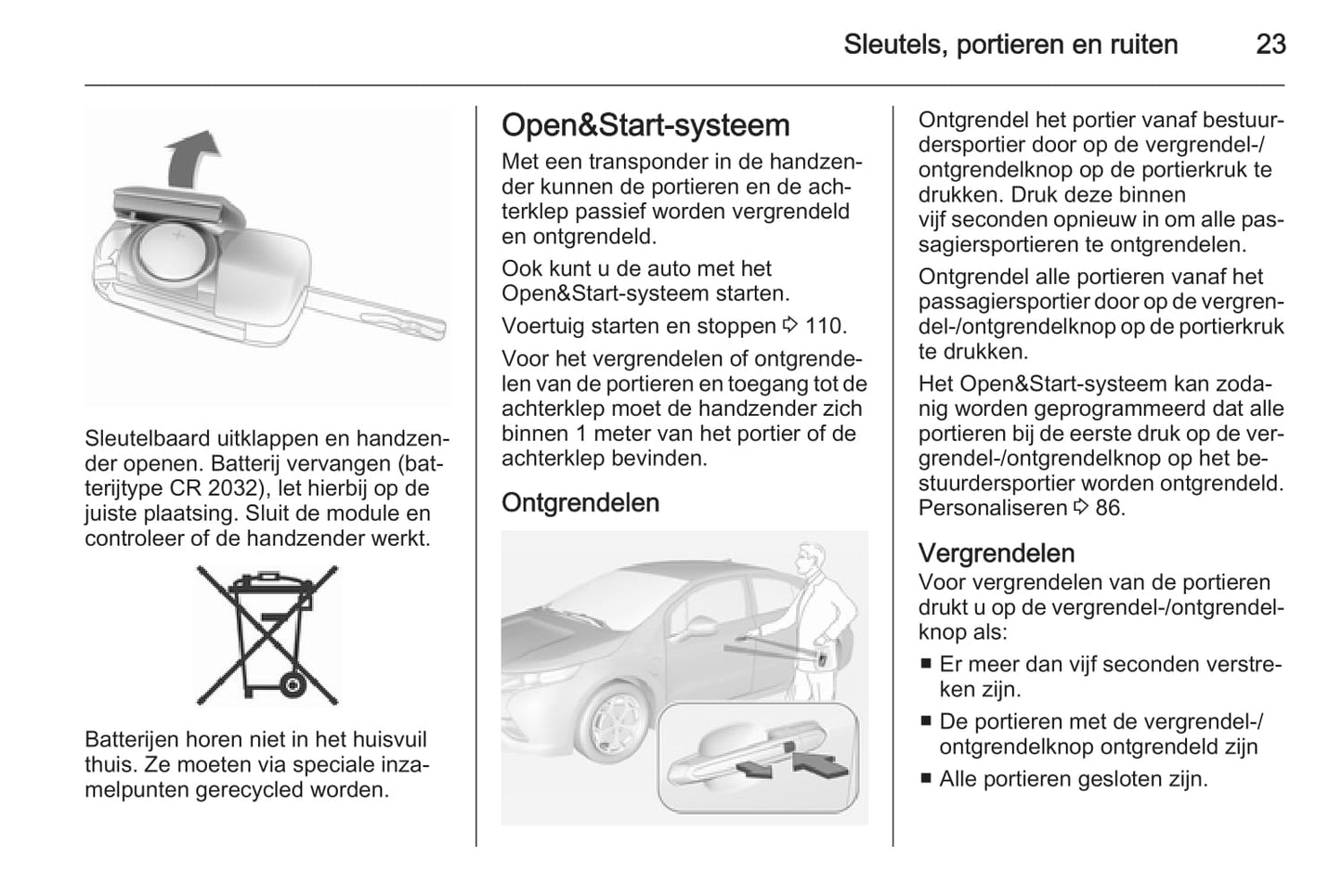 2014-2017 Opel Ampera Owner's Manual | Dutch