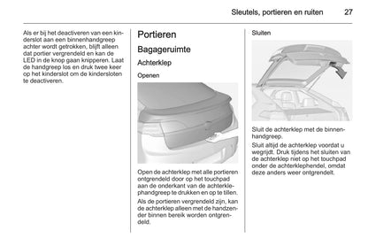 2014-2017 Opel Ampera Owner's Manual | Dutch