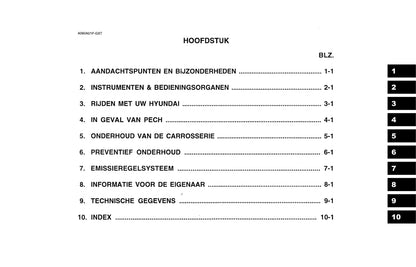 2000-2001 Hyundai H-1 Gebruikershandleiding | Nederlands