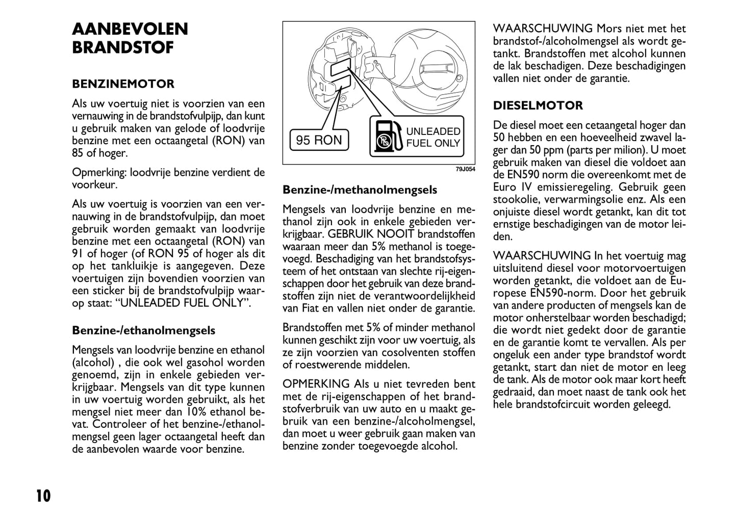 2008-2009 Fiat Sedici Owner's Manual | Dutch