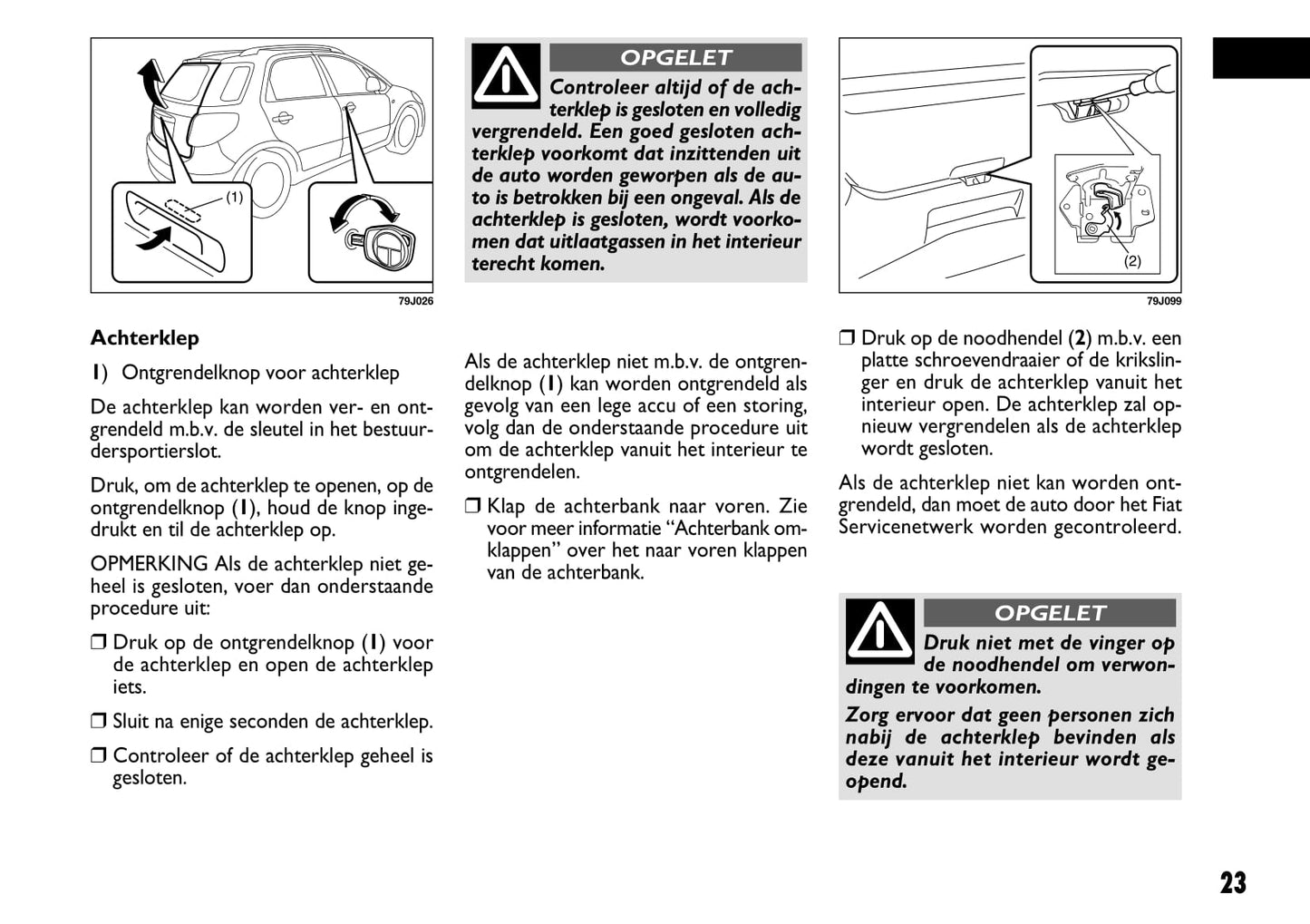 2008-2009 Fiat Sedici Owner's Manual | Dutch