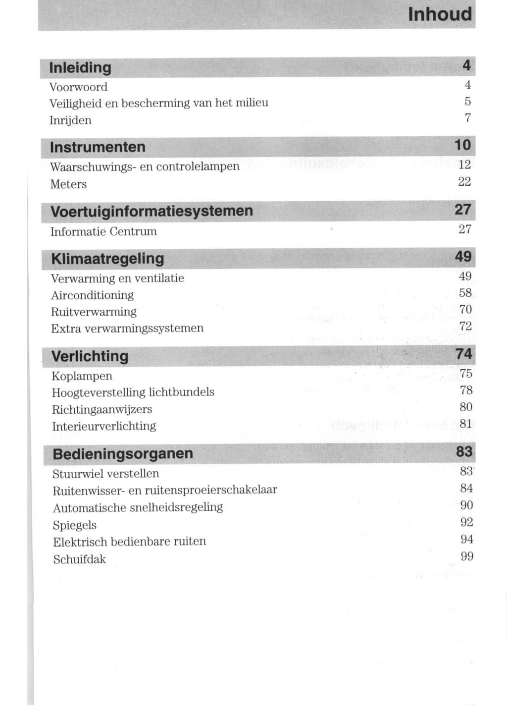 2006-2007 Ford Focus Owner's Manual | Dutch