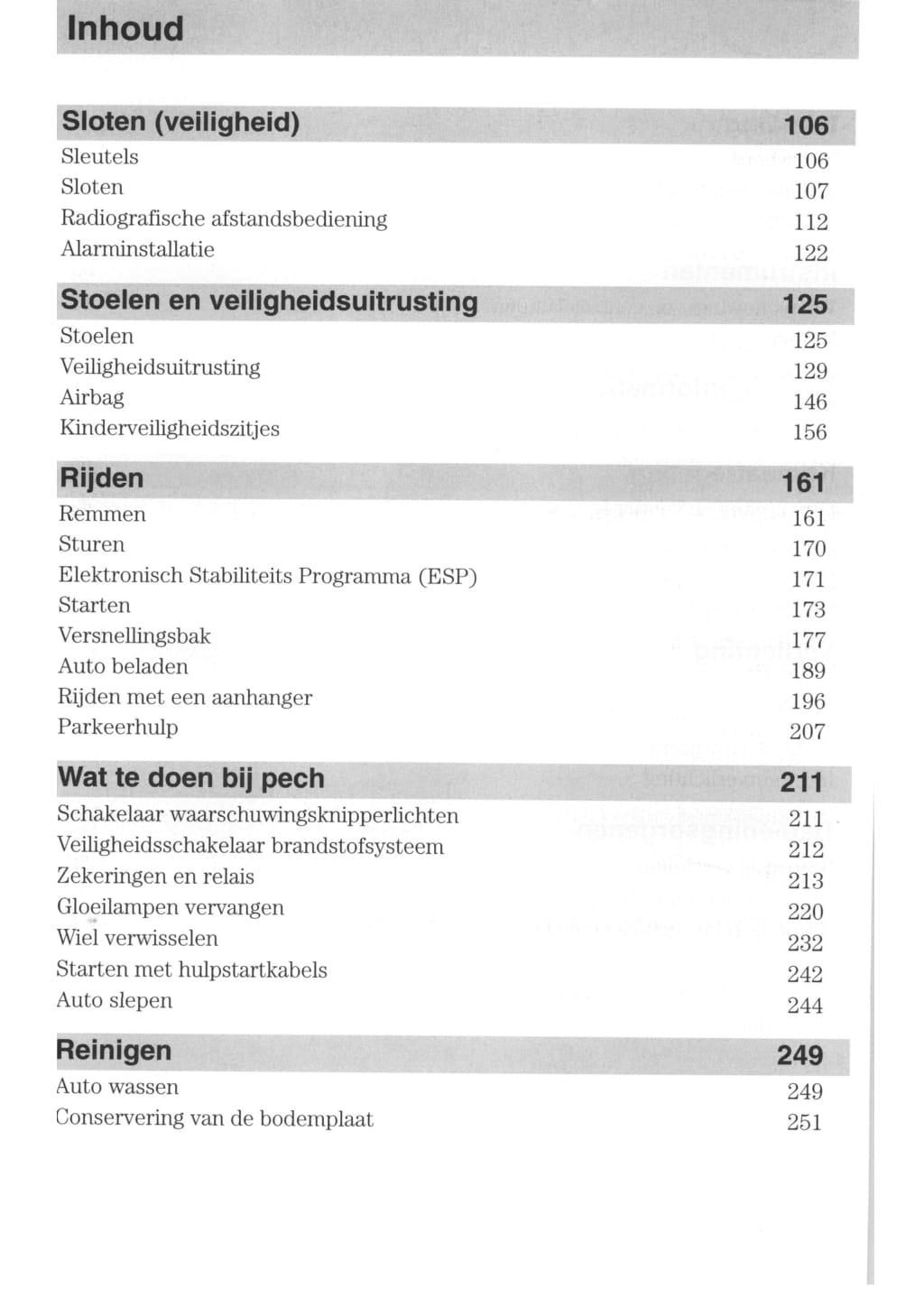 2006-2007 Ford Focus Owner's Manual | Dutch