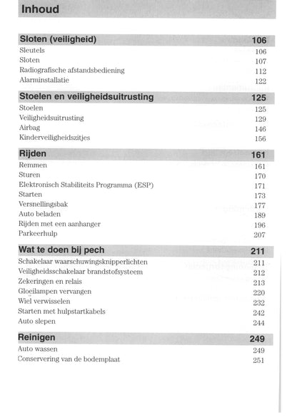 2006-2007 Ford Focus Owner's Manual | Dutch