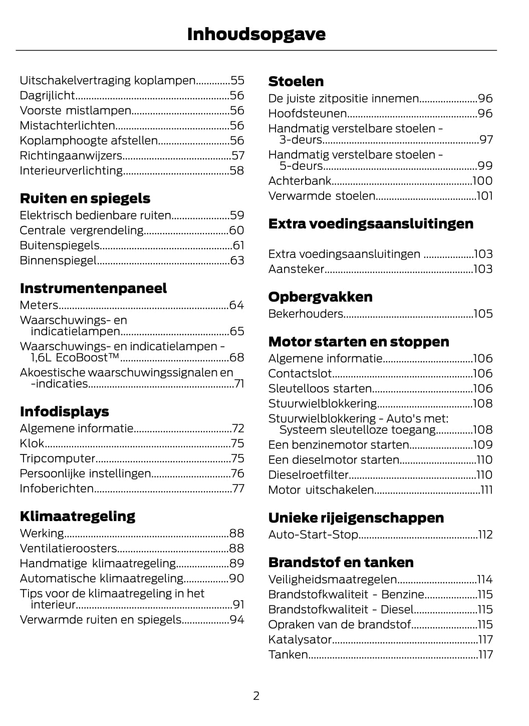 2014-2015 Ford Fiesta Gebruikershandleiding | Nederlands