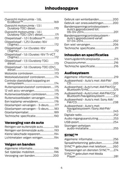 2014-2015 Ford Fiesta Gebruikershandleiding | Nederlands