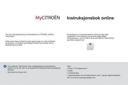 2012-2014 Citroën C-Zero Gebruikershandleiding | Noors