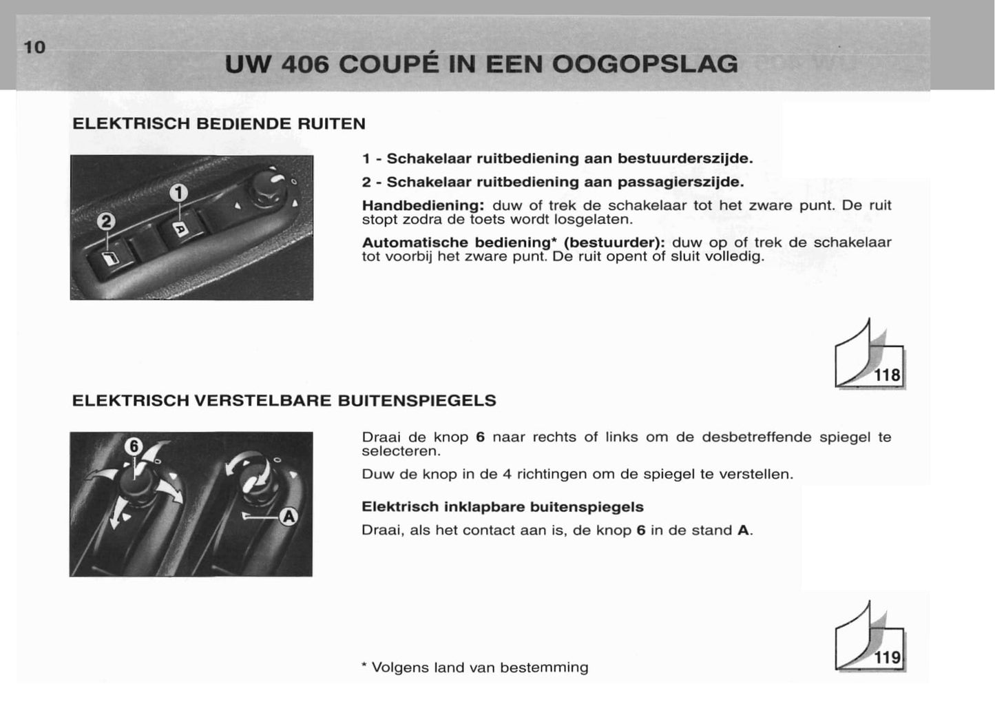 2003-2004 Peugeot 406 Coupé Owner's Manual | Dutch