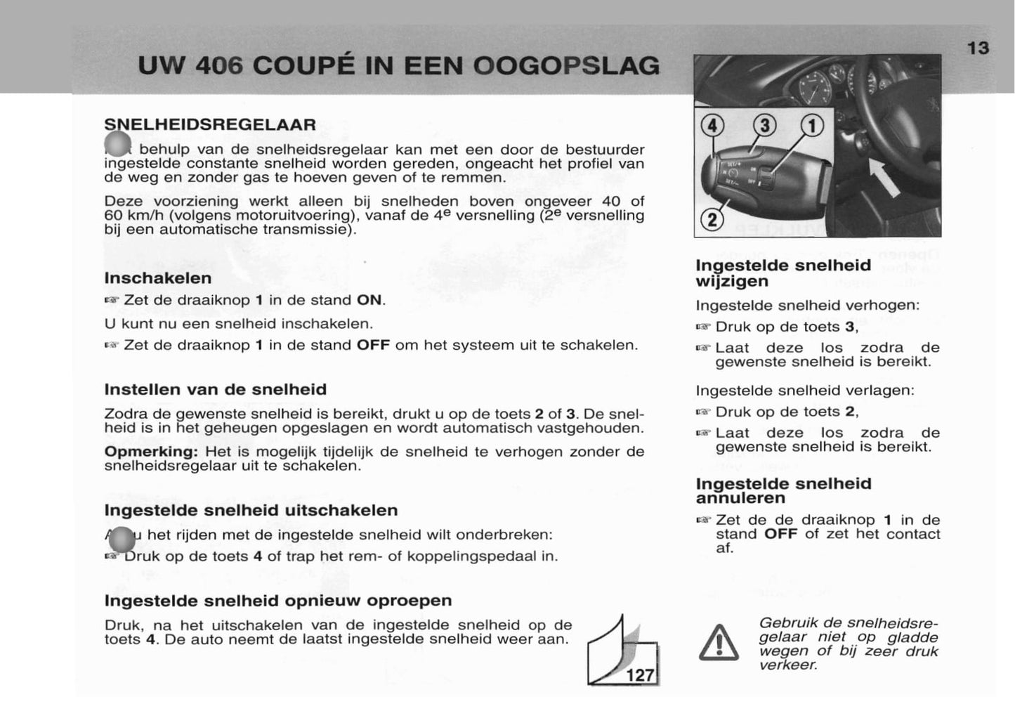 2003-2004 Peugeot 406 Coupé Owner's Manual | Dutch