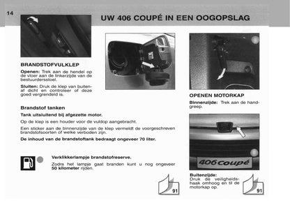 2003-2004 Peugeot 406 Coupé Owner's Manual | Dutch