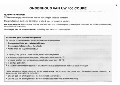 2003-2004 Peugeot 406 Coupé Owner's Manual | Dutch