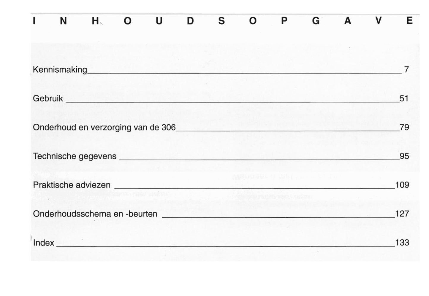 1994-1997 Peugeot 306 Owner's Manual | Dutch