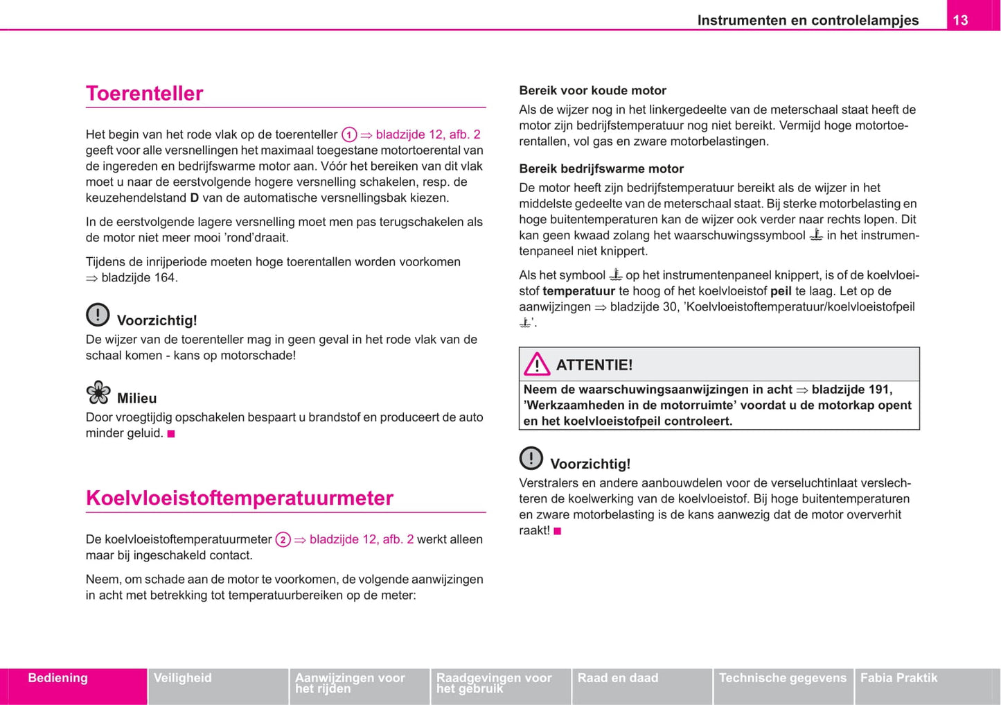 2005-2006 Skoda Fabia Owner's Manual | Dutch