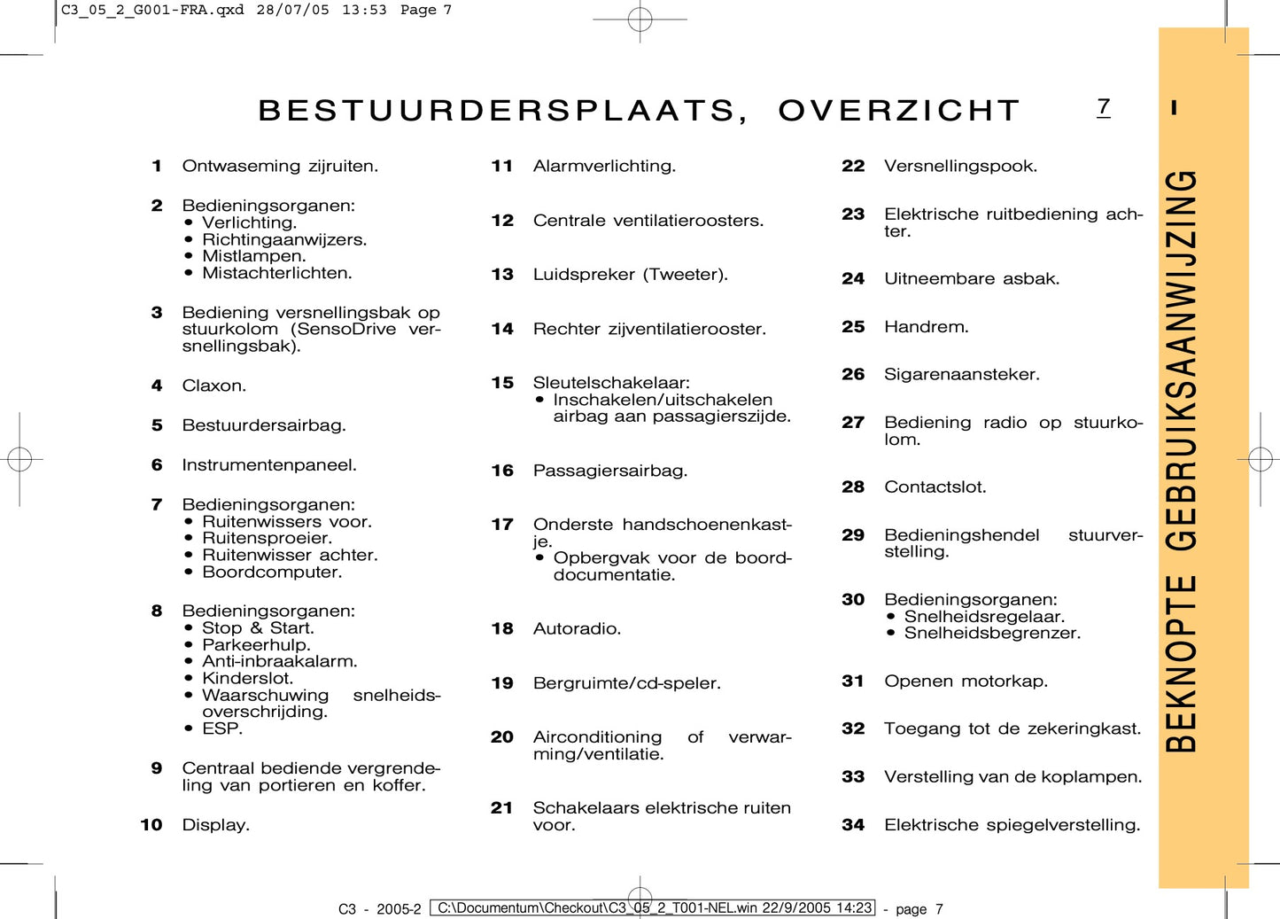 2005-2007 Citroën C3 Gebruikershandleiding | Nederlands