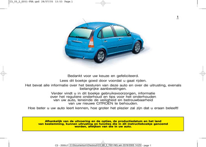 2005-2007 Citroën C3 Gebruikershandleiding | Nederlands