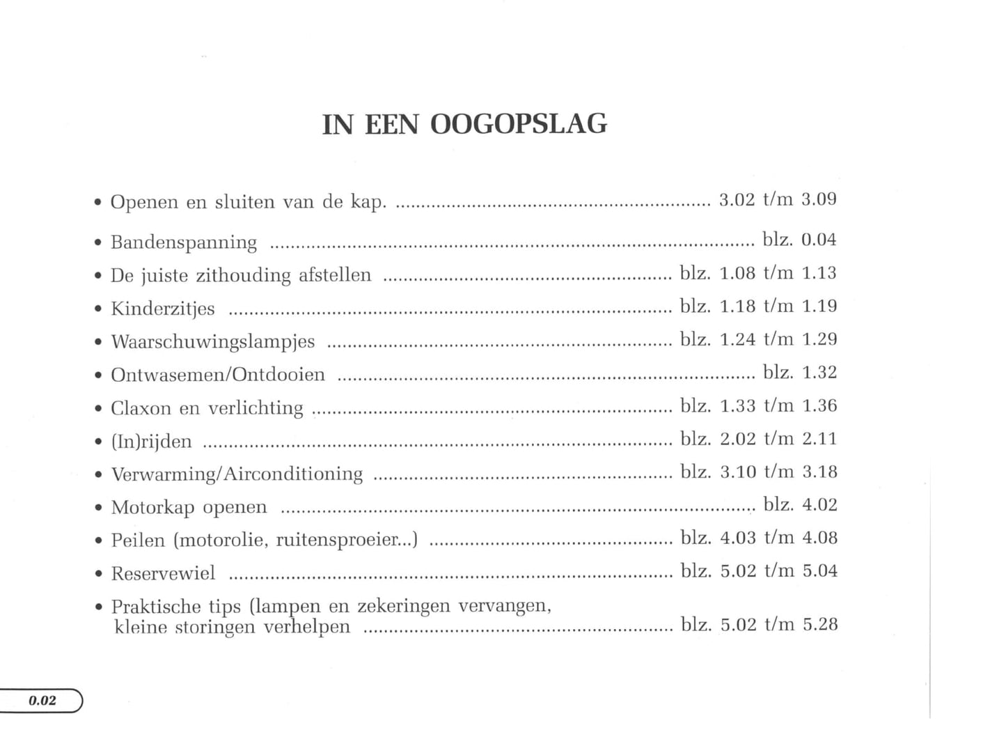 1997-1998 Renault Mégane Cabriolet/Mégane Cabrio Owner's Manual | Dutch