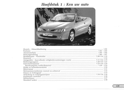 1997-1998 Renault Mégane Cabriolet/Mégane Cabrio Owner's Manual | Dutch