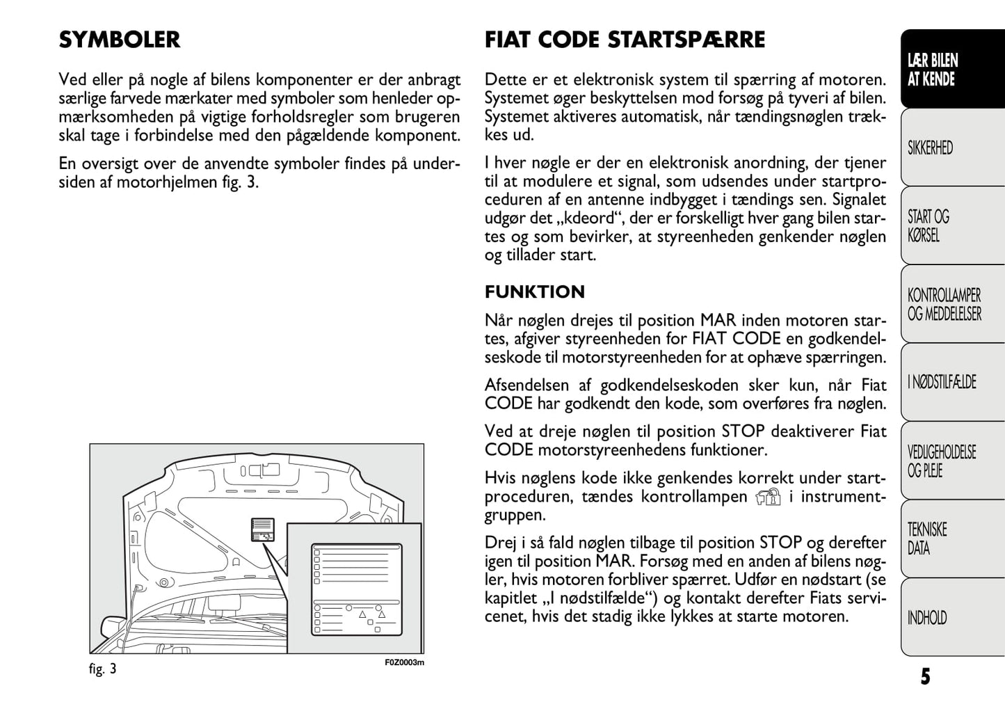 2011-2012 Fiat Panda Gebruikershandleiding | Dansk