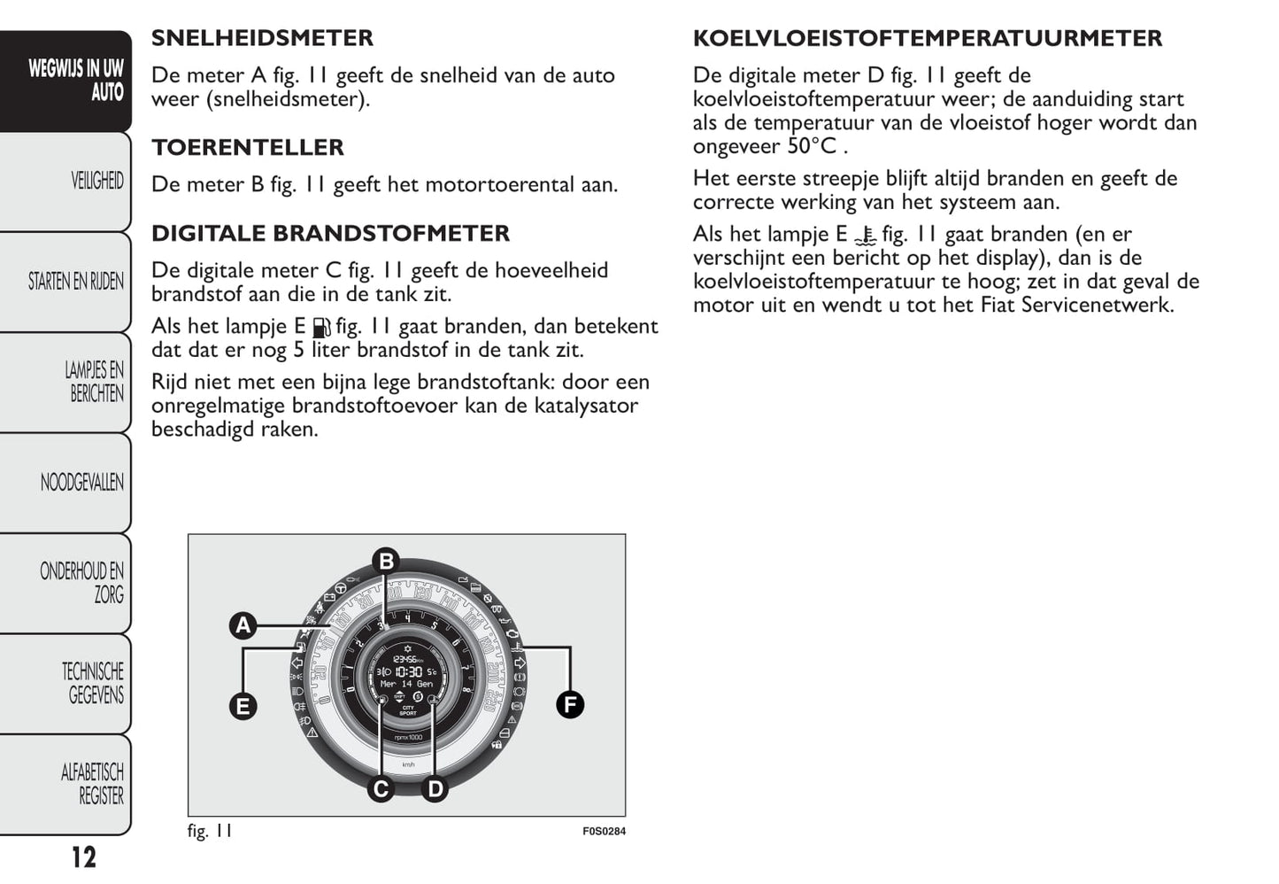 2013-2014 Fiat 500 Bedienungsanleitung | Niederländisch