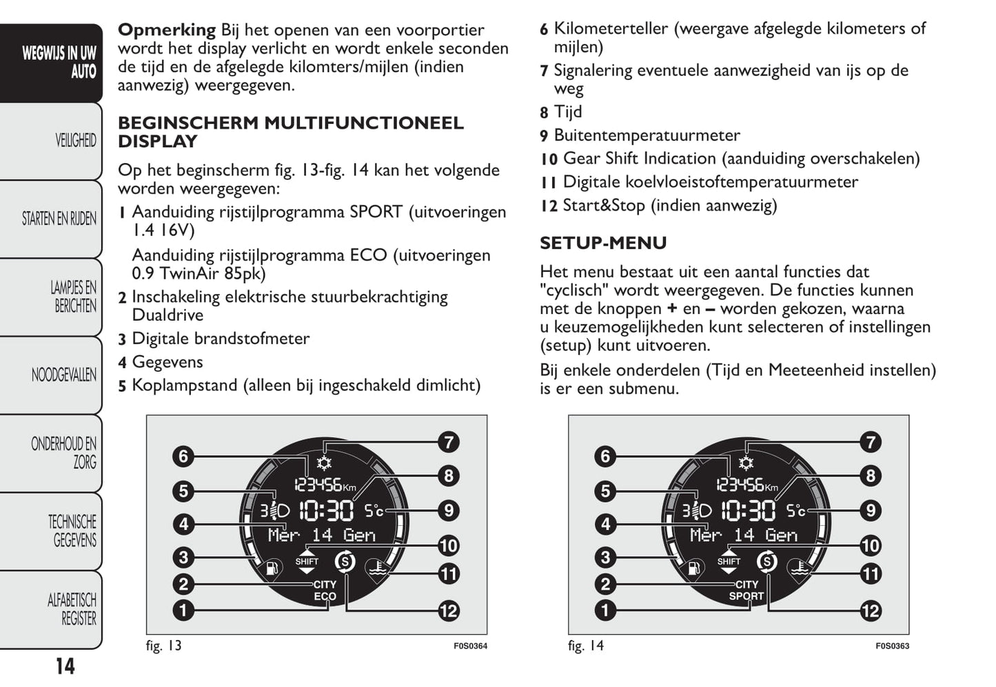 2013-2014 Fiat 500 Bedienungsanleitung | Niederländisch