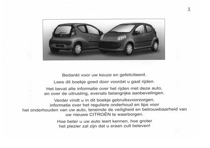 2005-2006 Citroën C1 Gebruikershandleiding | Nederlands