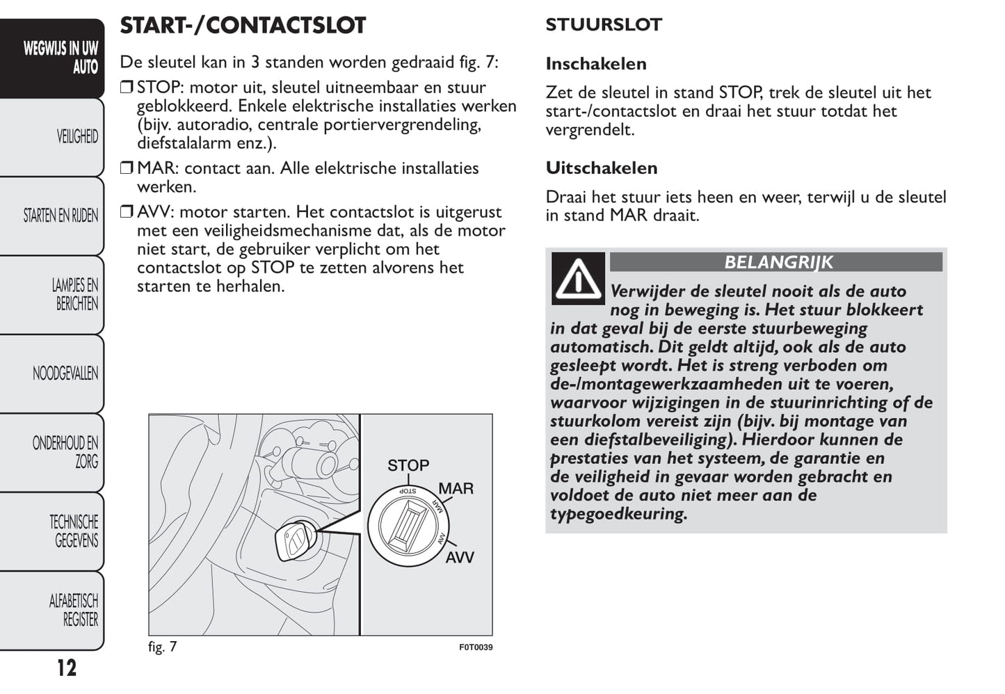 2012-2013 Fiat Qubo Bedienungsanleitung | Niederländisch