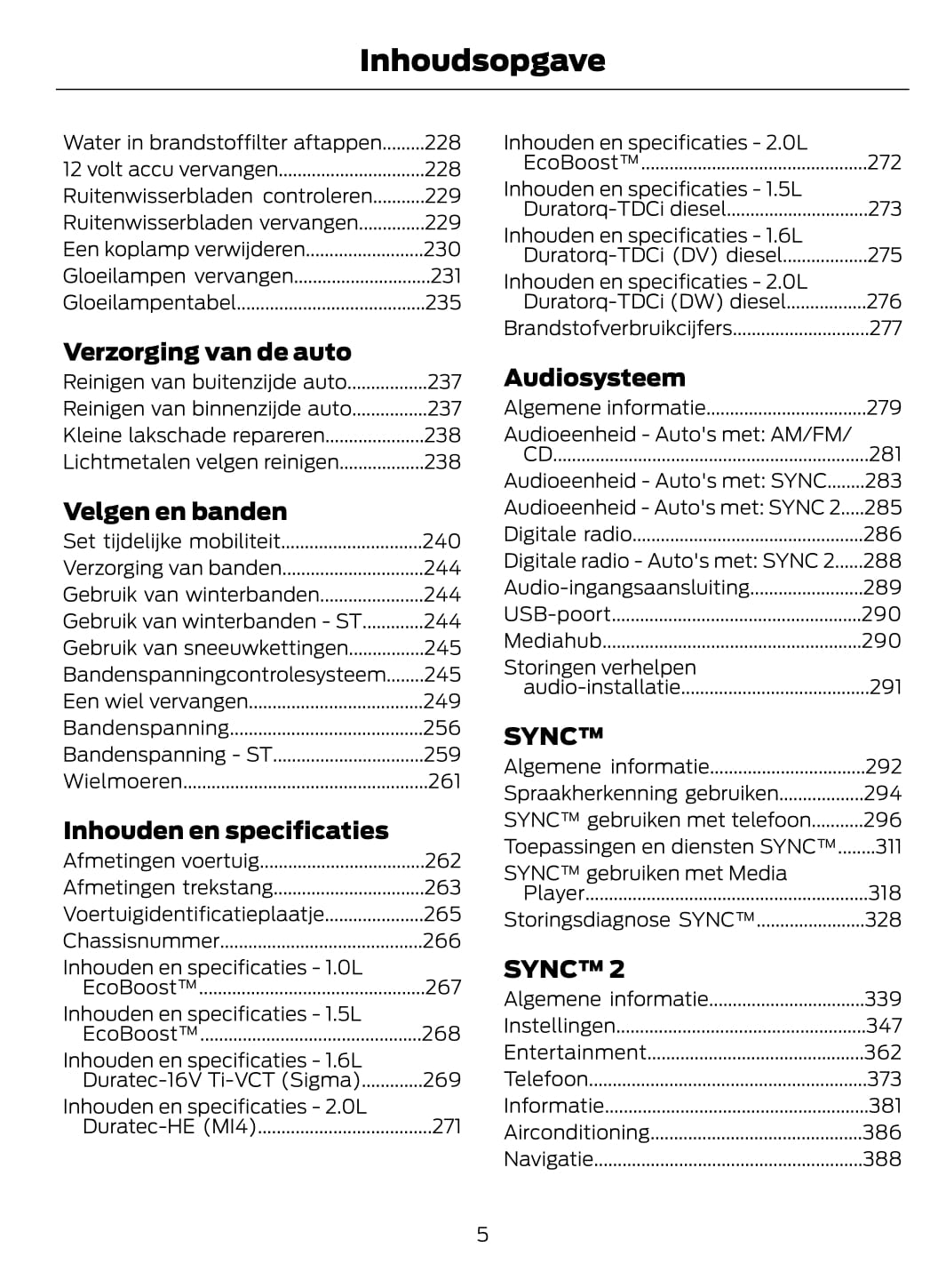 2015 Ford Focus Gebruikershandleiding | Nederlands