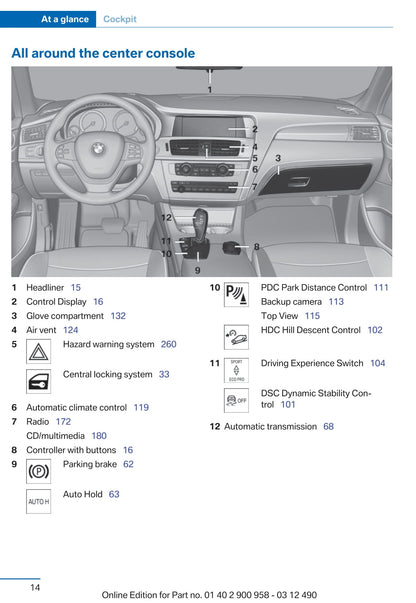 2010-2014 BMW X3 Manuel du propriétaire | Anglais