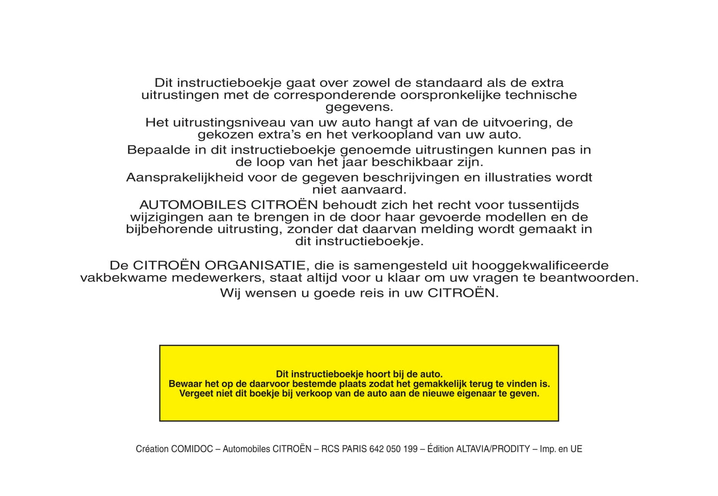 2006-2007 Citroën C2 Gebruikershandleiding | Nederlands