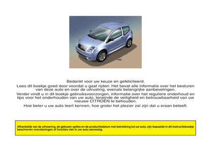 2006-2007 Citroën C2 Gebruikershandleiding | Nederlands