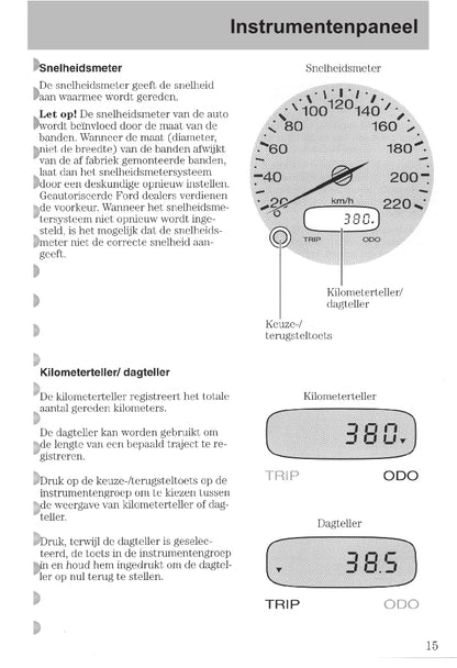 1997-2008 Ford Ka Gebruikershandleiding | Nederlands