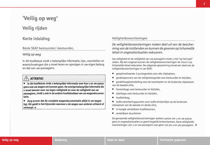 2005-2006 Seat Alhambra Owner's Manual | Dutch