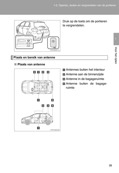 2012-2013 Toyota Auris Gebruikershandleiding | Nederlands