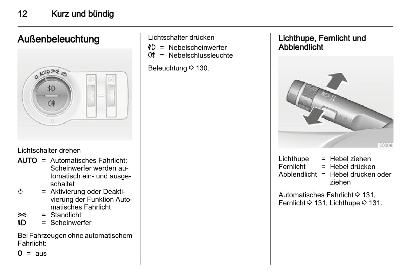 2011-2012 Opel Astra Owner's Manual | German