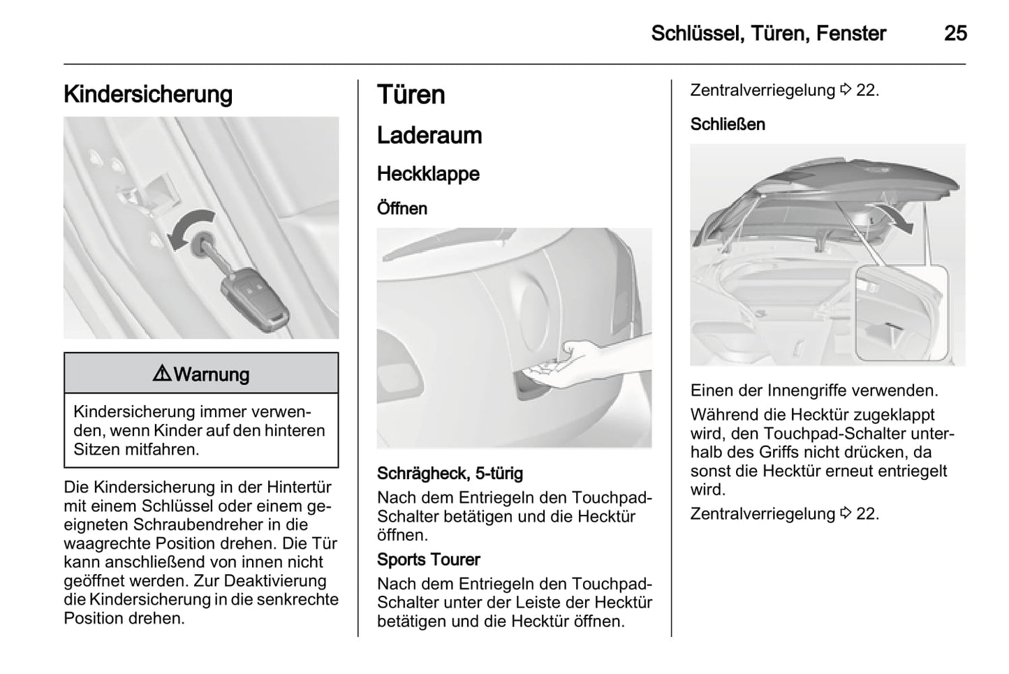 2011-2012 Opel Astra Owner's Manual | German