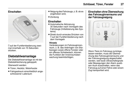 2011-2012 Opel Astra Owner's Manual | German