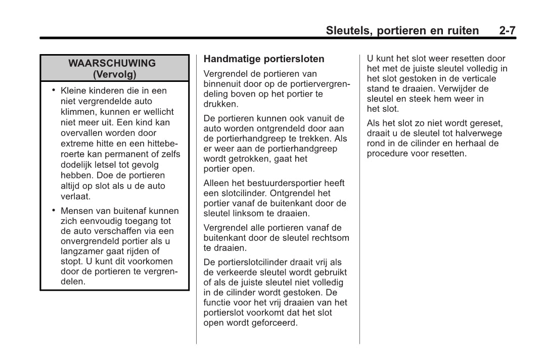 2013-2014 Chevrolet Camaro Gebruikershandleiding | Nederlands