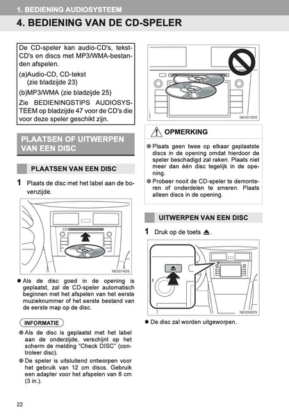 Toyota Yaris audio-/navigatiesysteem Handleiding 2011