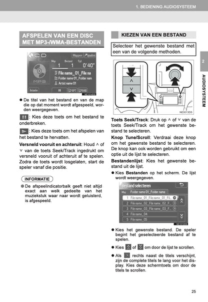 Toyota Yaris audio-/navigatiesysteem Handleiding 2011