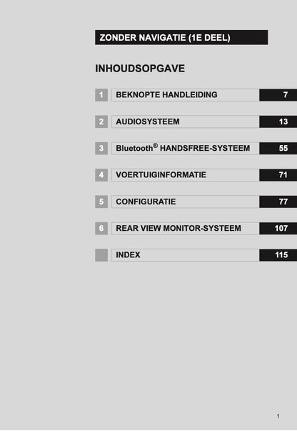 Toyota Yaris audio-/navigatiesysteem Handleiding 2011