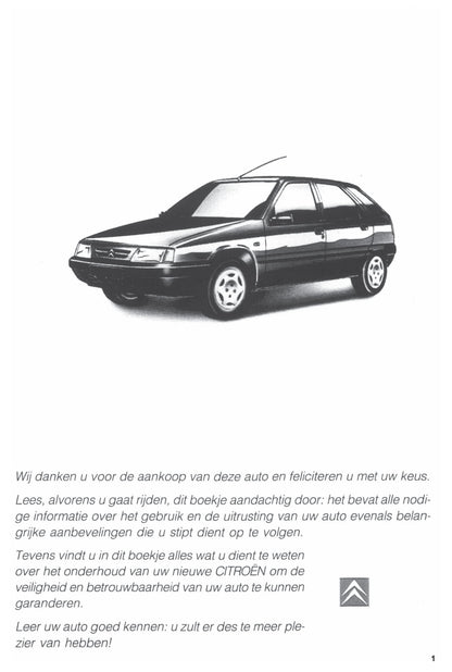 1994-1996 Citroën ZX Gebruikershandleiding | Nederlands