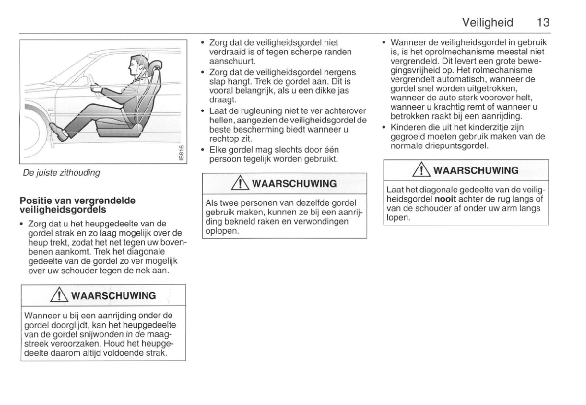 1998-2002 Saab 9-3 Bedienungsanleitung | Niederländisch