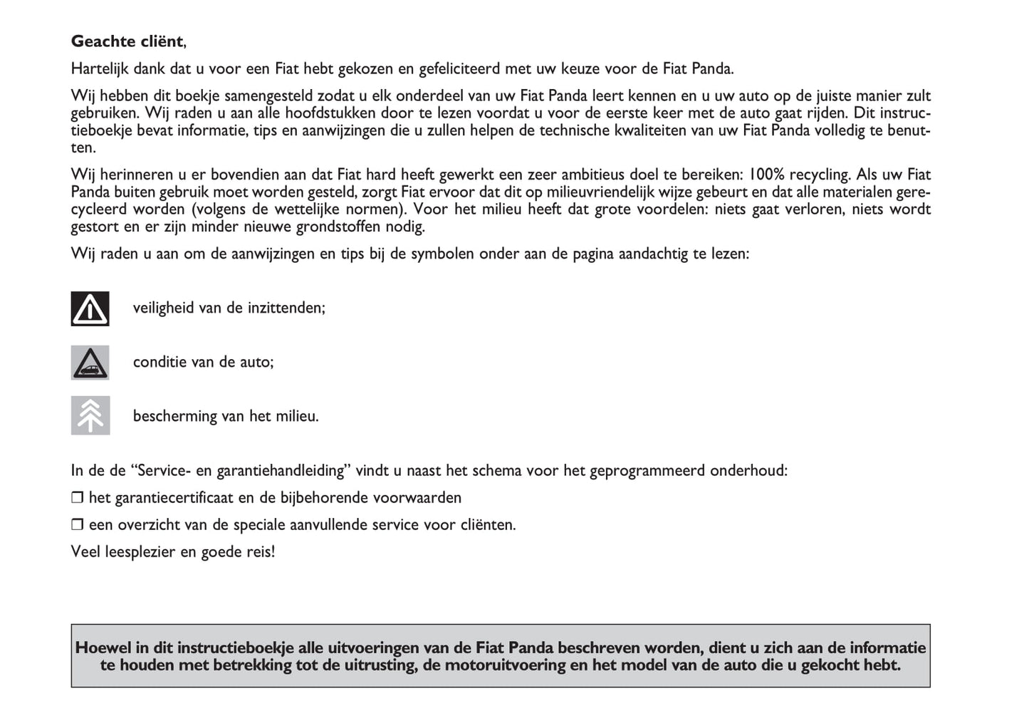 2012-2013 Fiat Panda Gebruikershandleiding | Nederlands