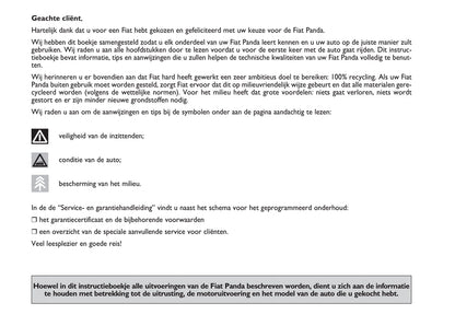 2012-2013 Fiat Panda Gebruikershandleiding | Nederlands