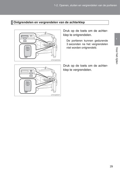 2011-2012 Toyota Verso-S Owner's Manual | Dutch