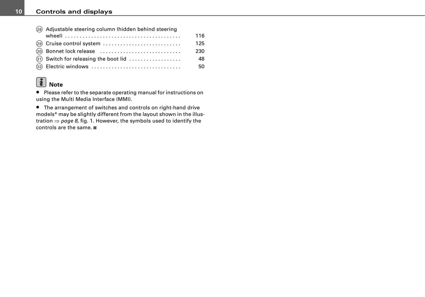 2007-2014 Audi A5 Owner's Manual | English