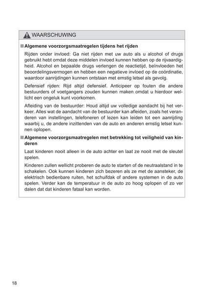 2010-2011 Toyota Auris Hybrid Owner's Manual | Dutch