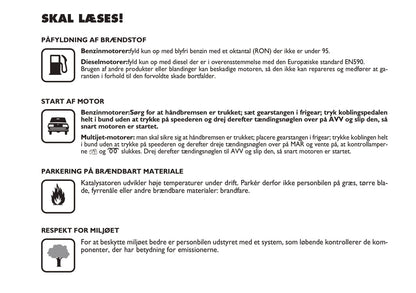 2010-2011 Fiat Idea Owner's Manual | Danish